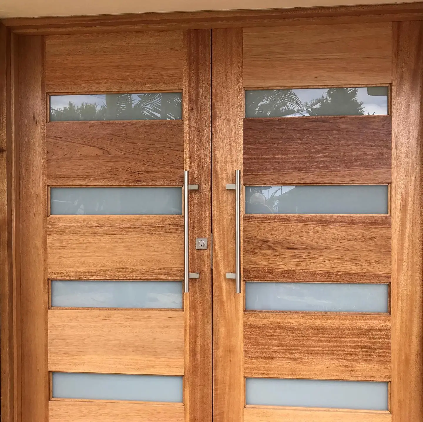 Timber French doors installed as part of a Maroubra residential project
