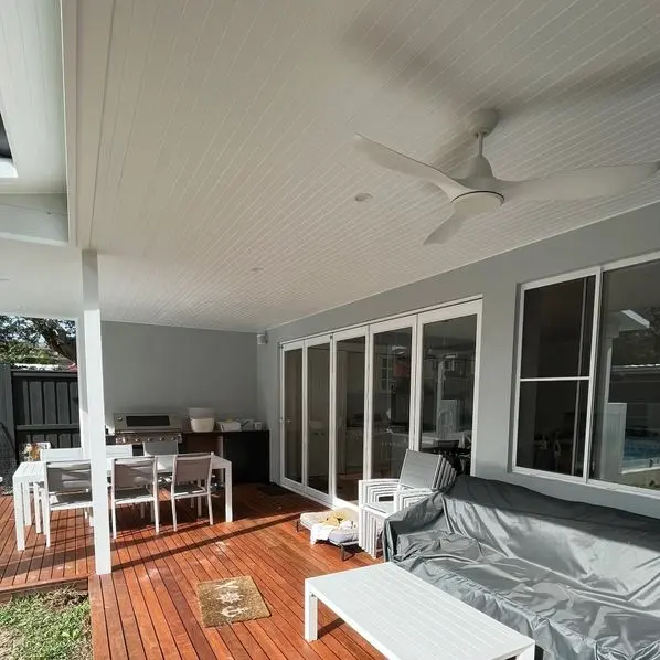 Covered deck and pergola connected to a completed Maroubra renovation